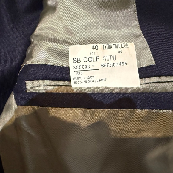 Paul Stuart navy blazer in 40 Extra tall / long - Picture 6 of 7